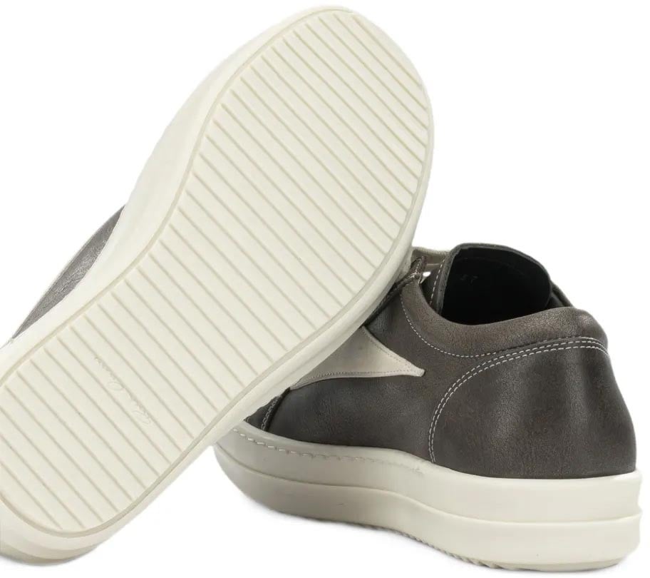 Scarpe In Pelle Vintage Sneaks Washed Black/milk/milk