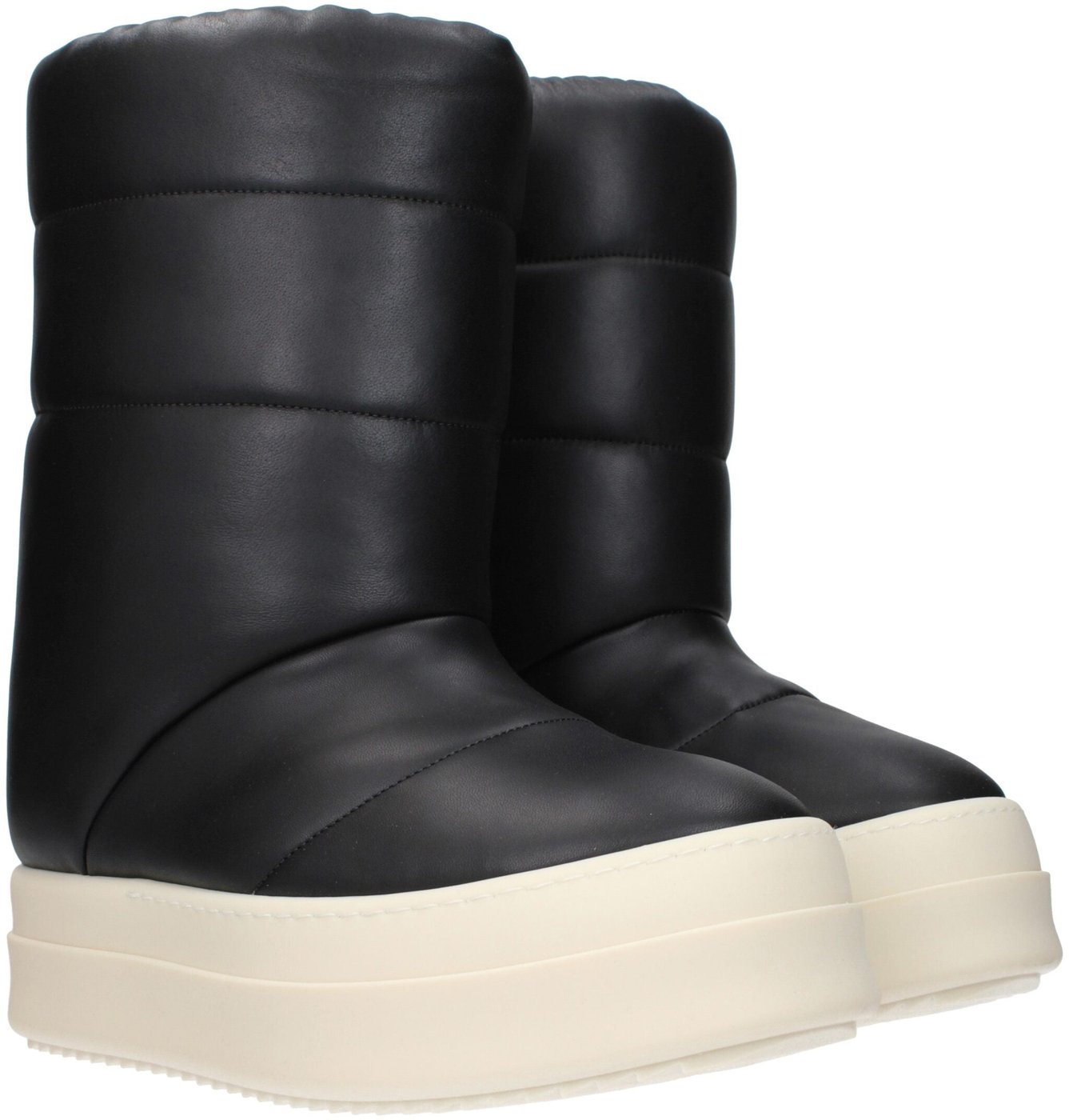 Rick Owens Black Leather Ankle Boots