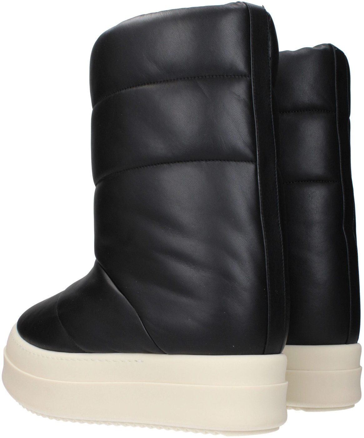 Rick Owens Black Leather Ankle Boots