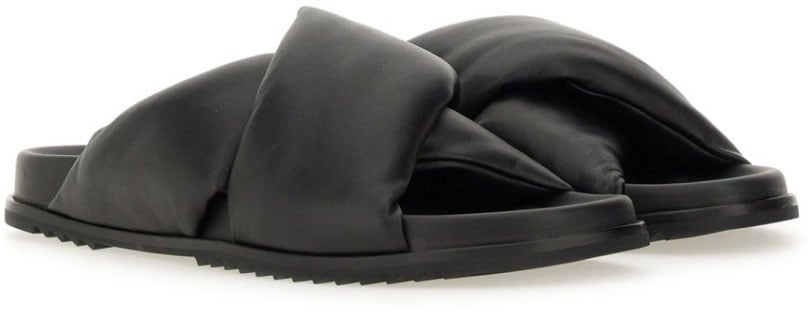 Twisted Design Lamb Leather Slides