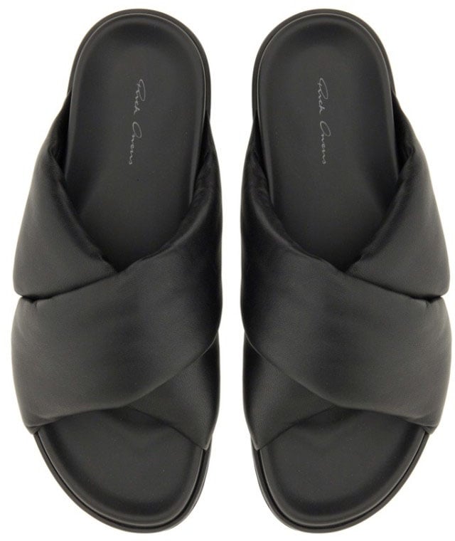 Twisted Design Lamb Leather Slides