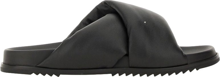 Twisted Design Lamb Leather Slides