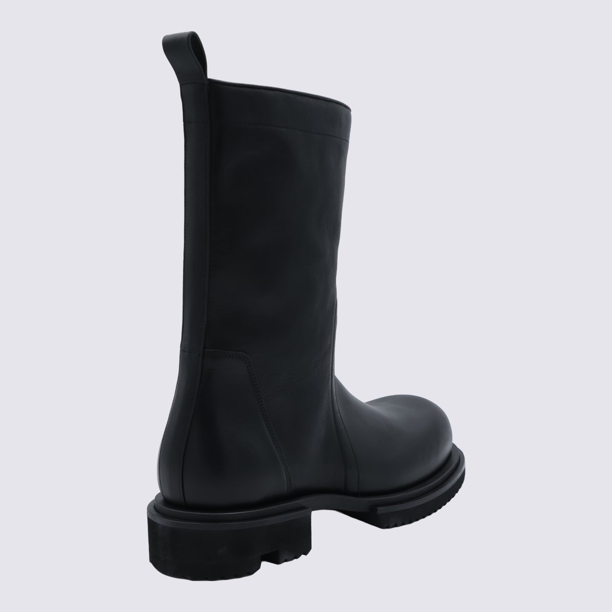 Mid-Calf Boots with Rounded Toe and Chunky Sole