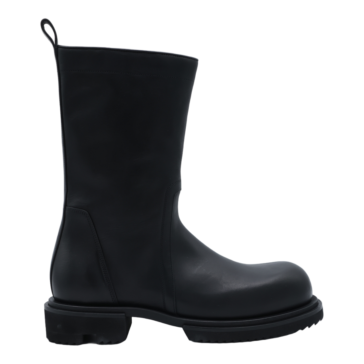Mid-Calf Boots with Rounded Toe and Chunky Sole