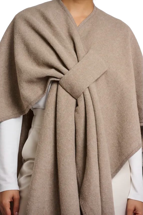 RINO & PELLE - Woven cape - Marwa.7002611 - Toffee