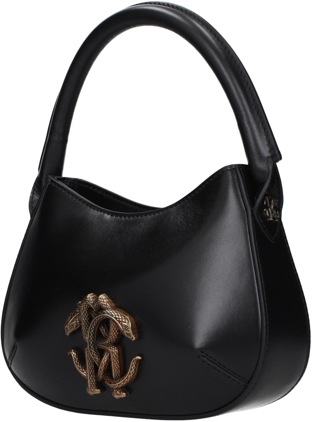 Roberto Cavalli Black Leather Handbag