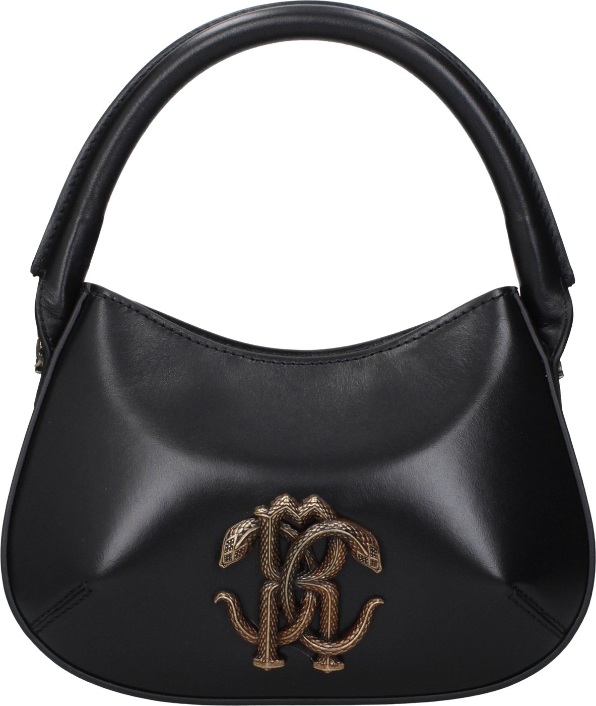 Roberto Cavalli Black Leather Handbag