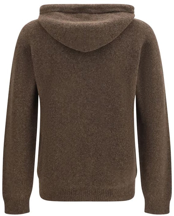 Roberto Collina Brown Wool Oves Aries Hoodie
