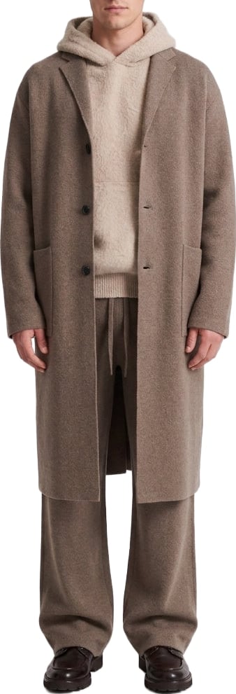 Coat with patch pockets