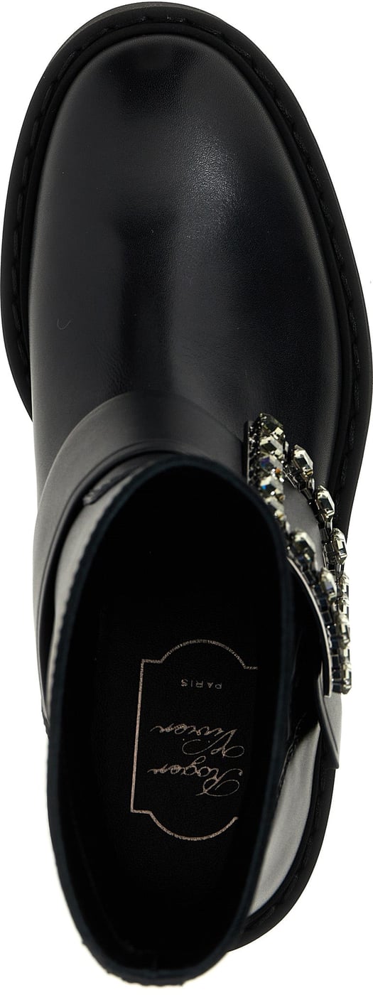 Roger Vivier Black Calfskin Ankle Boots
