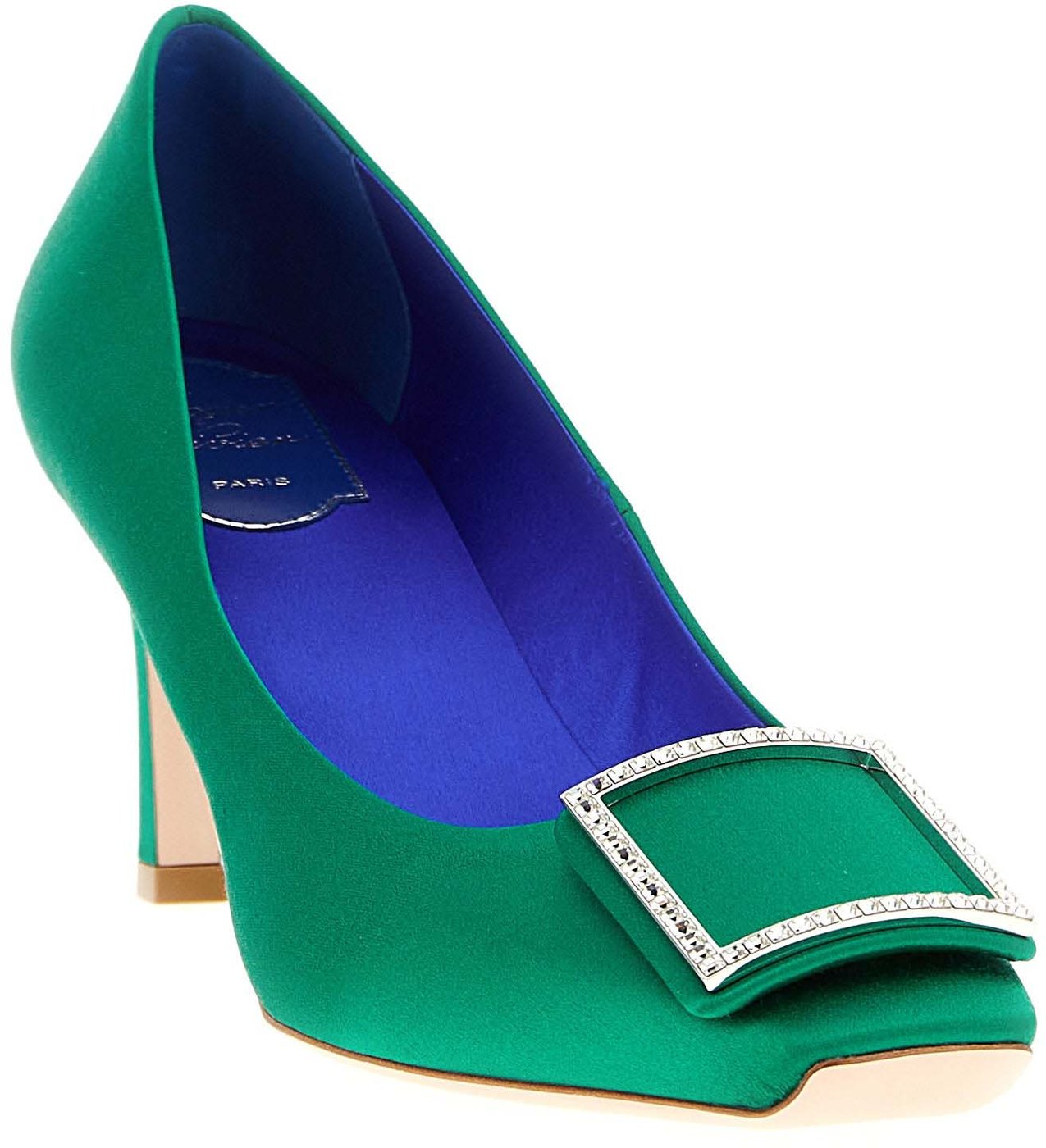 Roger Vivier Bicolor Viscose Mid Heel Pumps