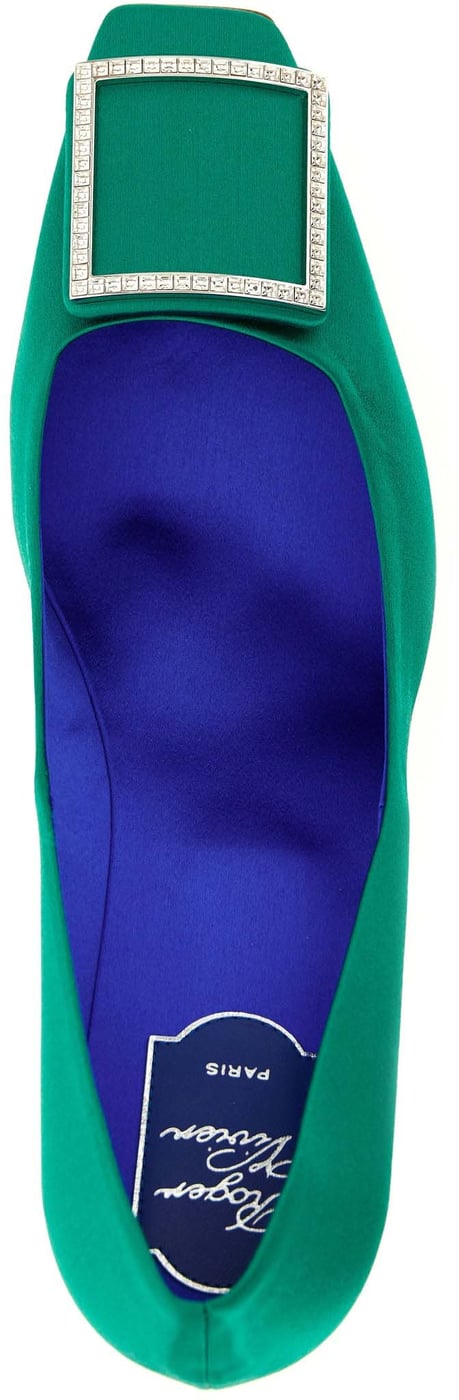 Roger Vivier Bicolor Viscose Mid Heel Pumps
