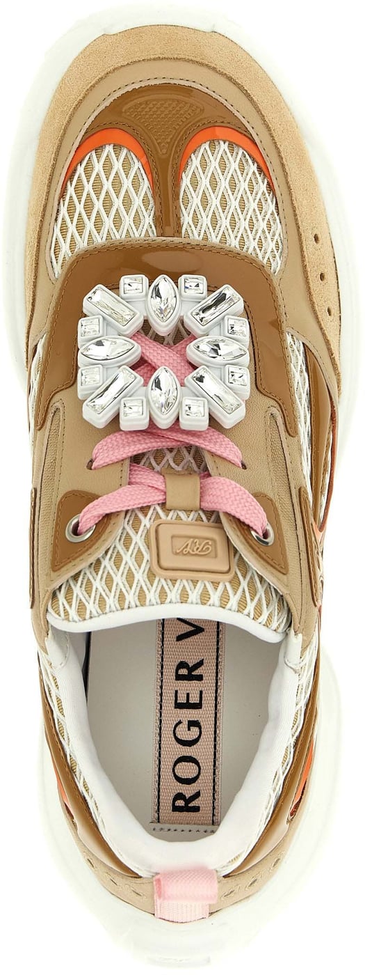 Roger Vivier Beige Calfskin Athletic Sneakers