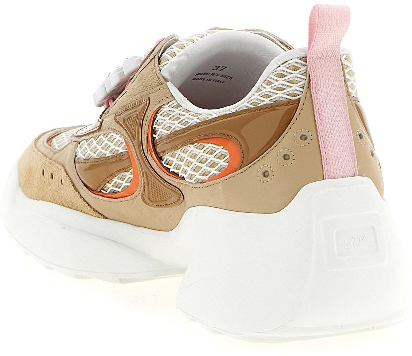 Roger Vivier Beige Calfskin Athletic Sneakers