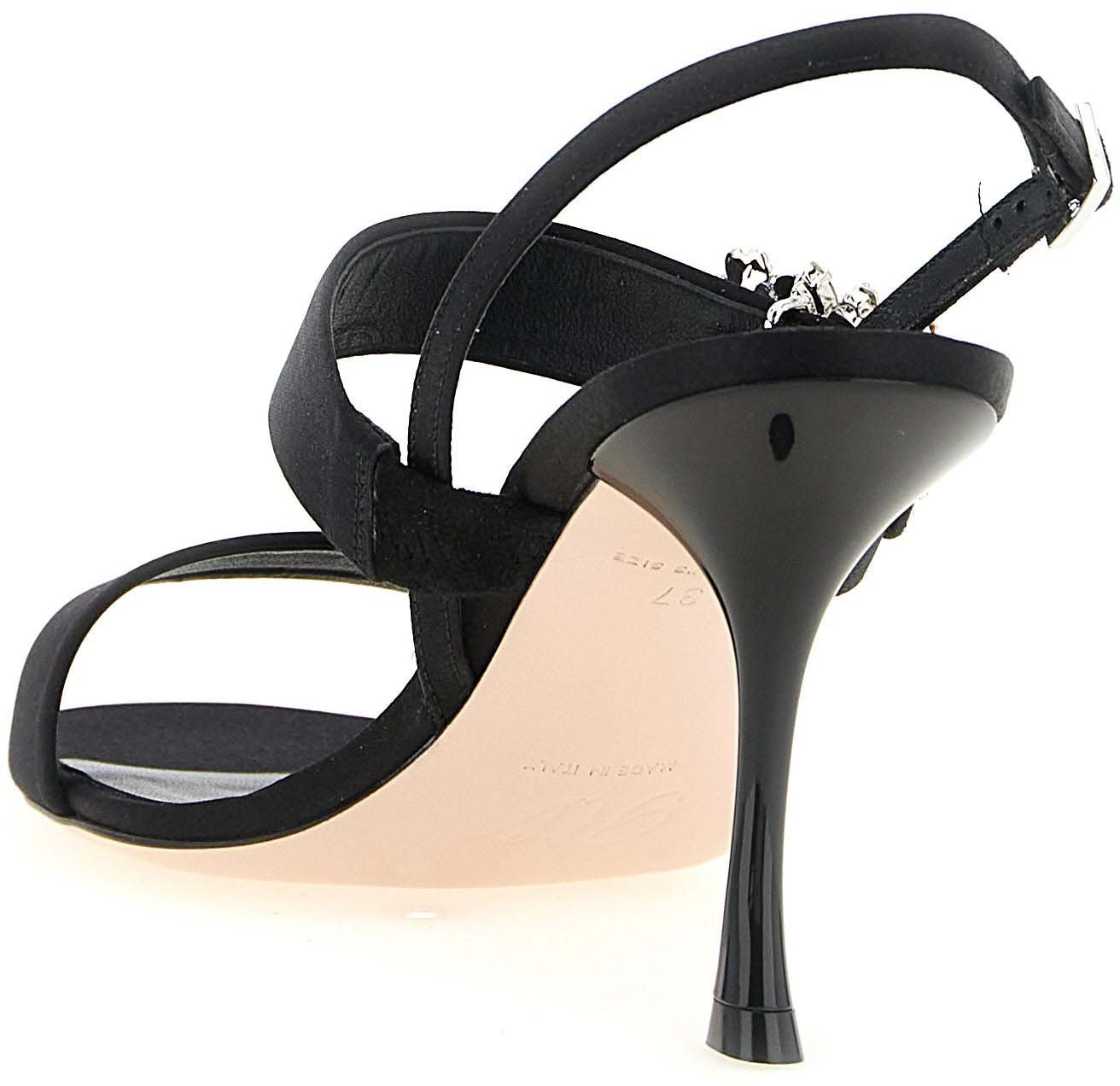 Roger Vivier Black Viscose Stiletto Heel Sandals