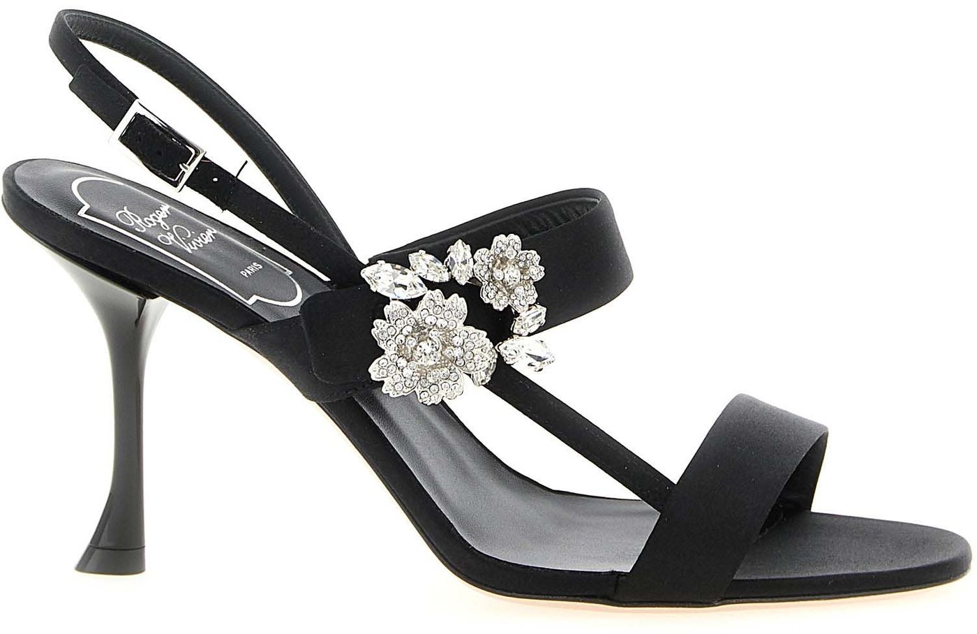 Roger Vivier Black Viscose Stiletto Heel Sandals