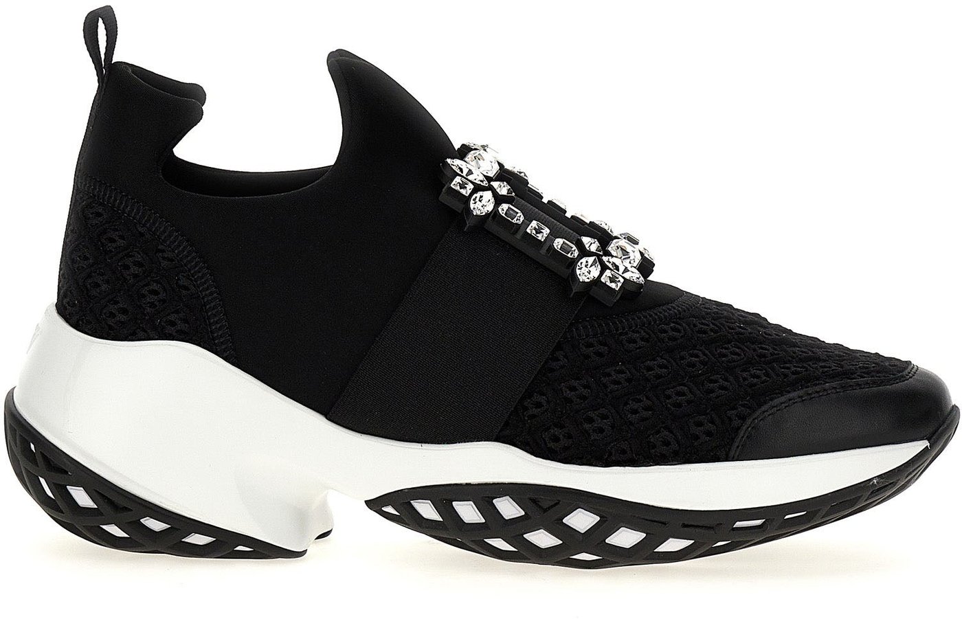 Roger Vivier Black Polyester Athletic Sneakers