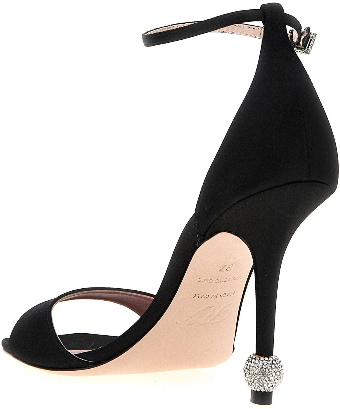 Roger Vivier Black Viscose Stiletto Heel Sandals
