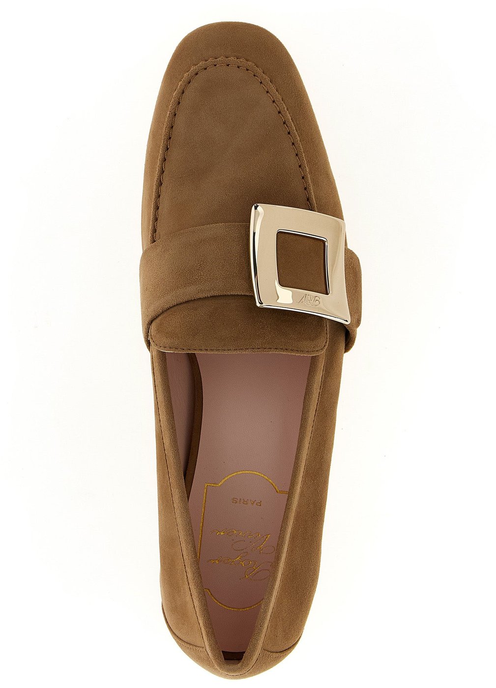 Roger Vivier Beige Goatskin Slip-On Loafers