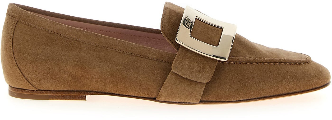 Roger Vivier Beige Goatskin Slip-On Loafers