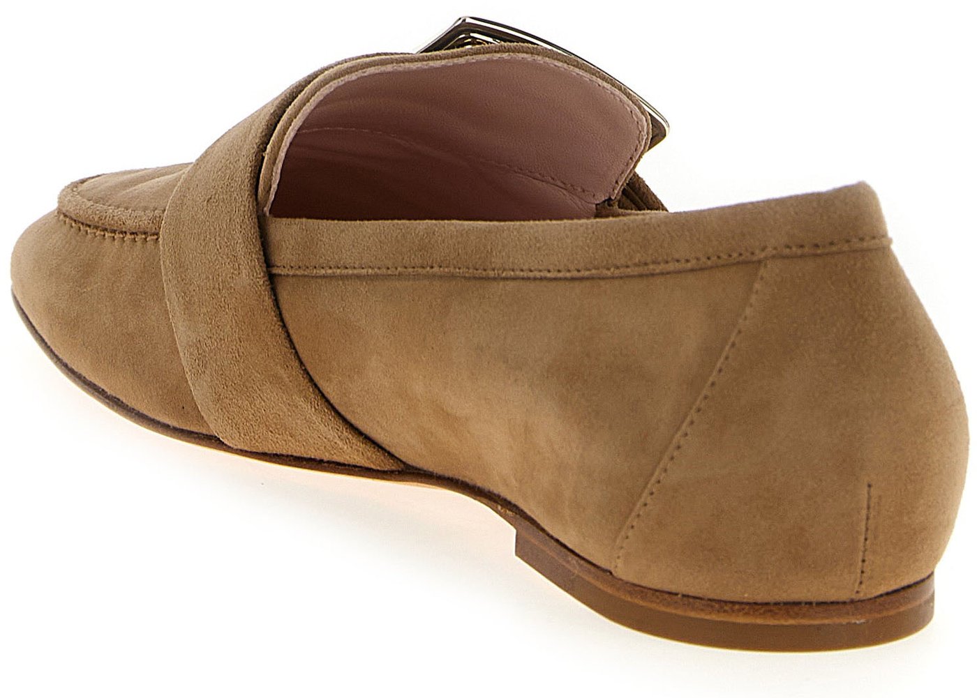 Roger Vivier Beige Goatskin Slip-On Loafers