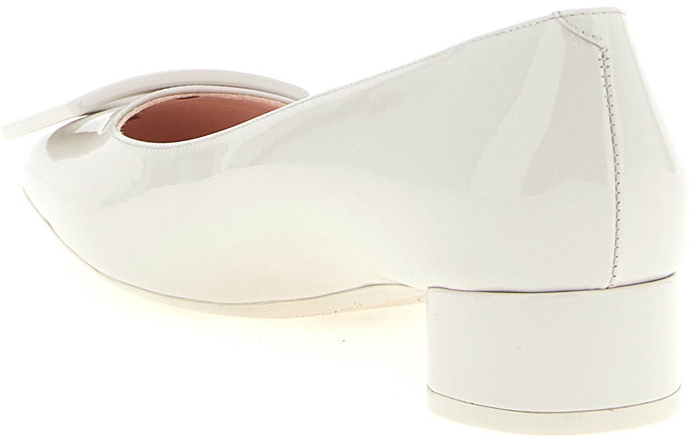 Roger Vivier Gray Calfskin Mid Heel Pumps