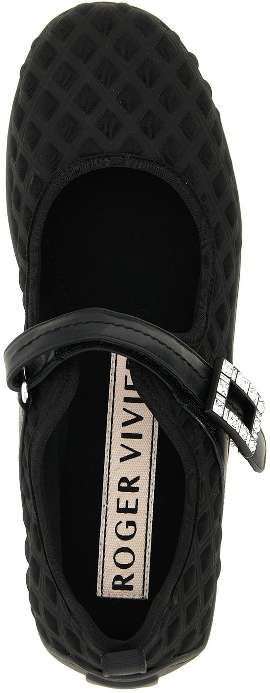 Roger Vivier Black Polyamide Ballet Flats