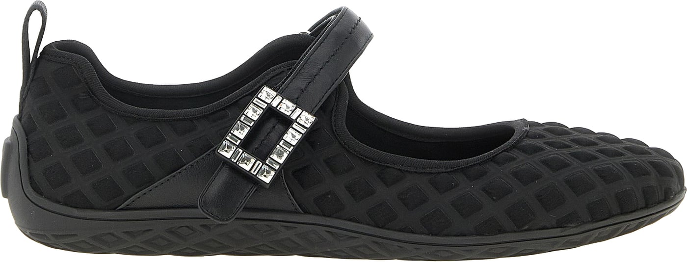 Roger Vivier Black Polyamide Ballet Flats