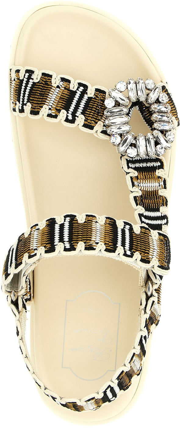 Roger Vivier Multicolor Polyester Flat Sandals