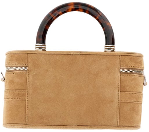 Brown Structured Handbag With Subtle Hardware Details