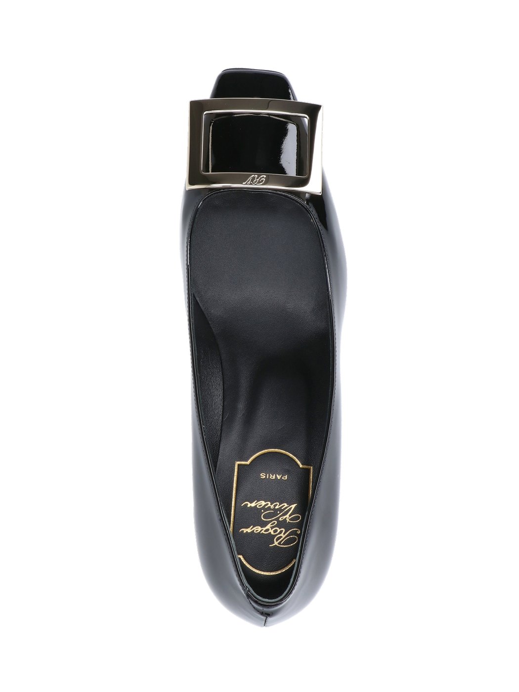 Black Belle Vivier Calf Leather Pumps