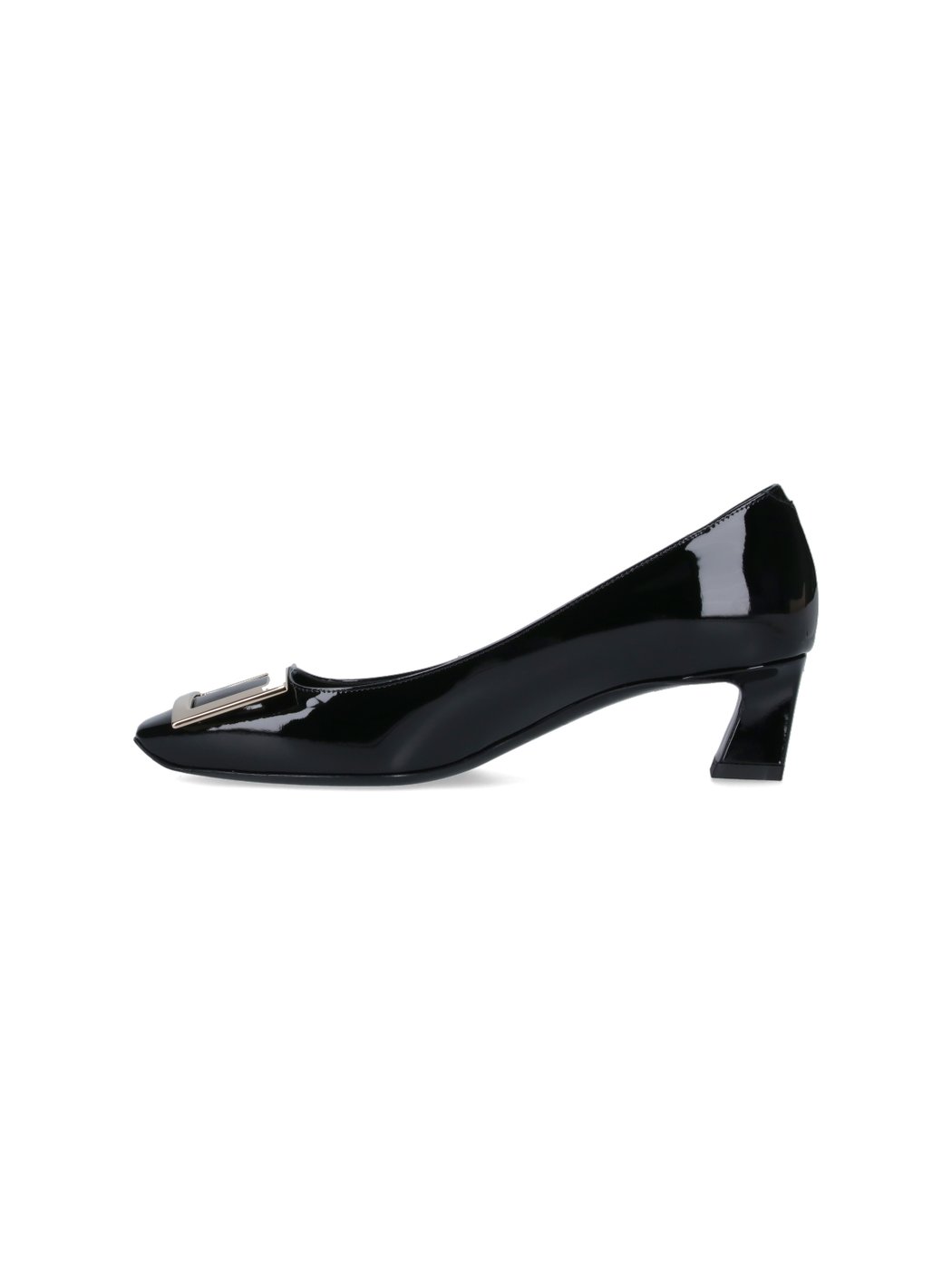 Black Belle Vivier Calf Leather Pumps
