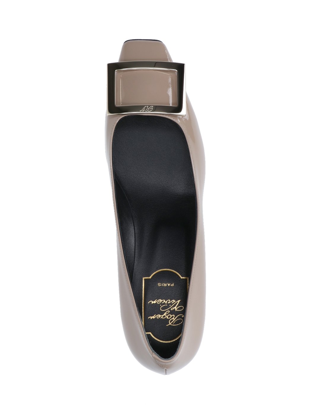 Taupe Belle Vivier Calf Leather Pumps