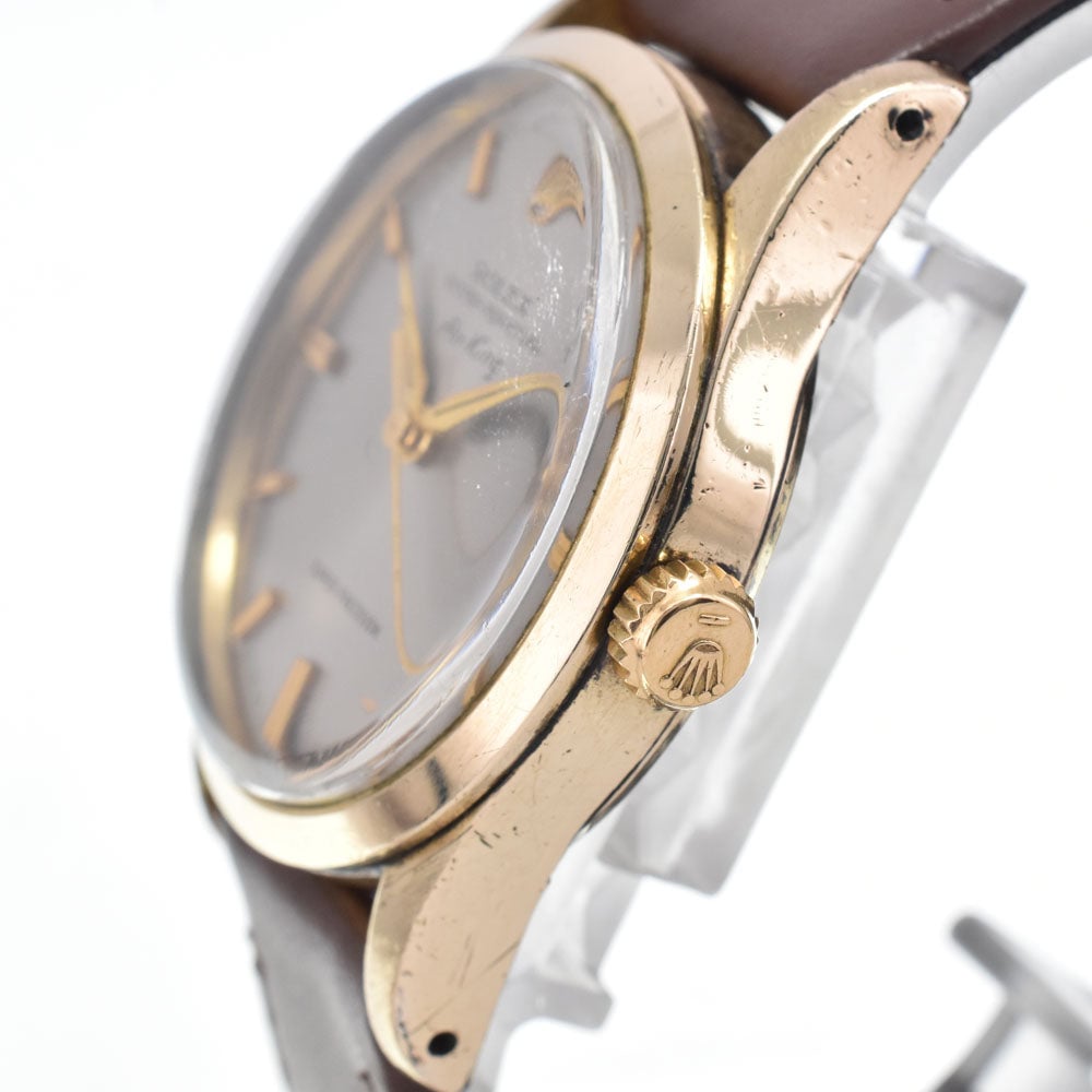 Rolex Oyster Perpetual Air King Automatic Gold Plated and Leather 34