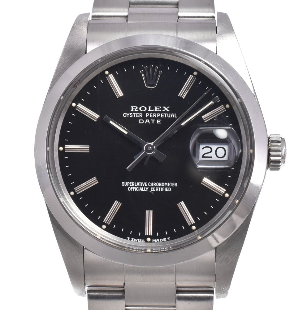 Rolex Oyster Perpetual Date Automatic Stainless Steel and Yellow Gold with Diamond Markers 34