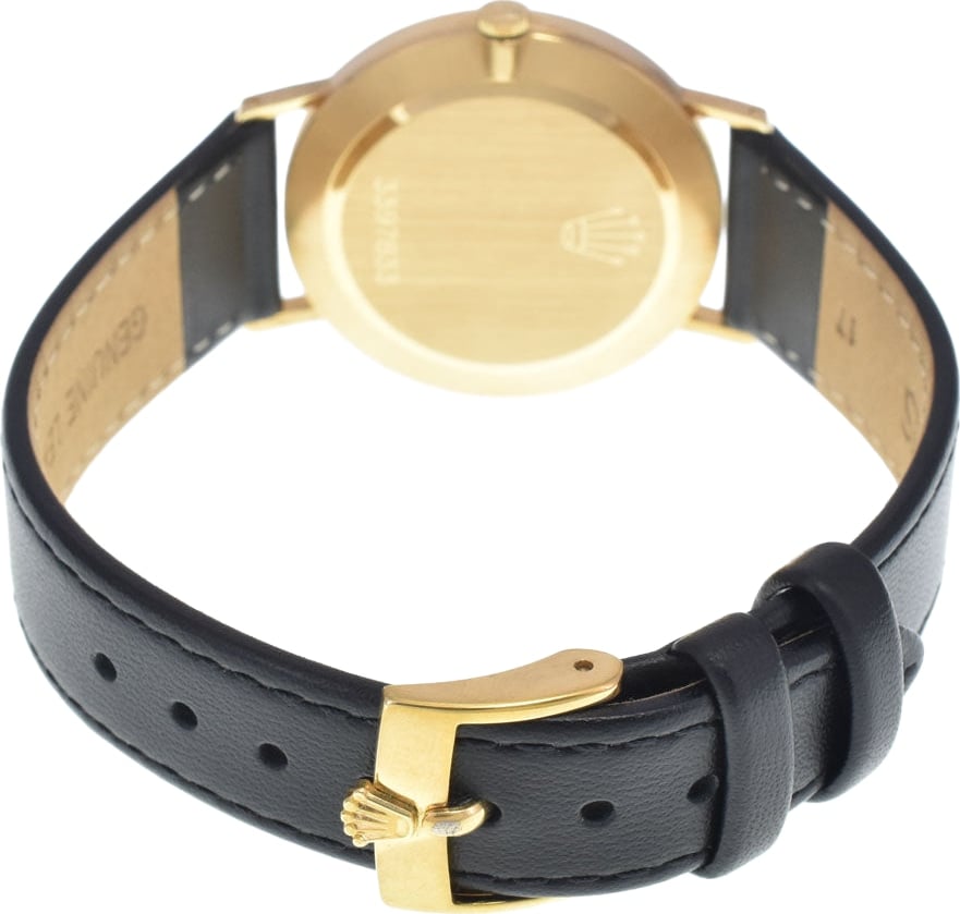 Rolex Cellini Round Quartz Yellow Gold and Alligator 25