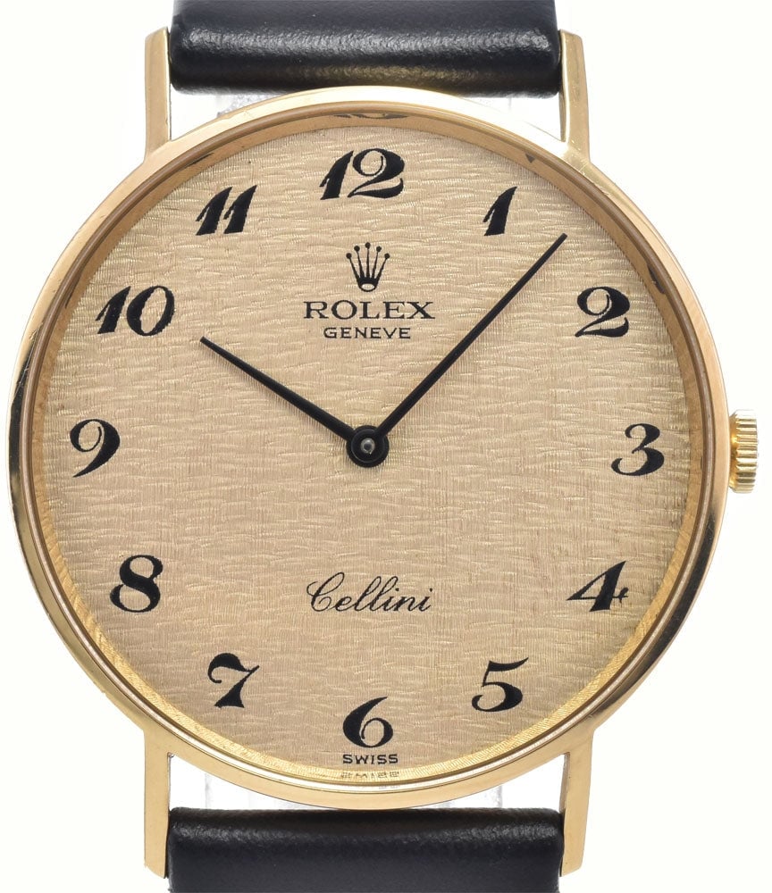 Rolex Cellini Round Quartz Yellow Gold and Alligator 25
