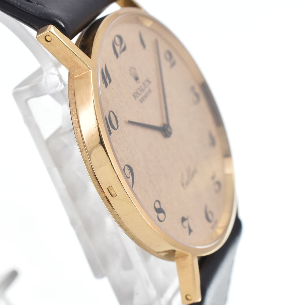 Rolex Cellini Round Quartz Yellow Gold and Alligator 25