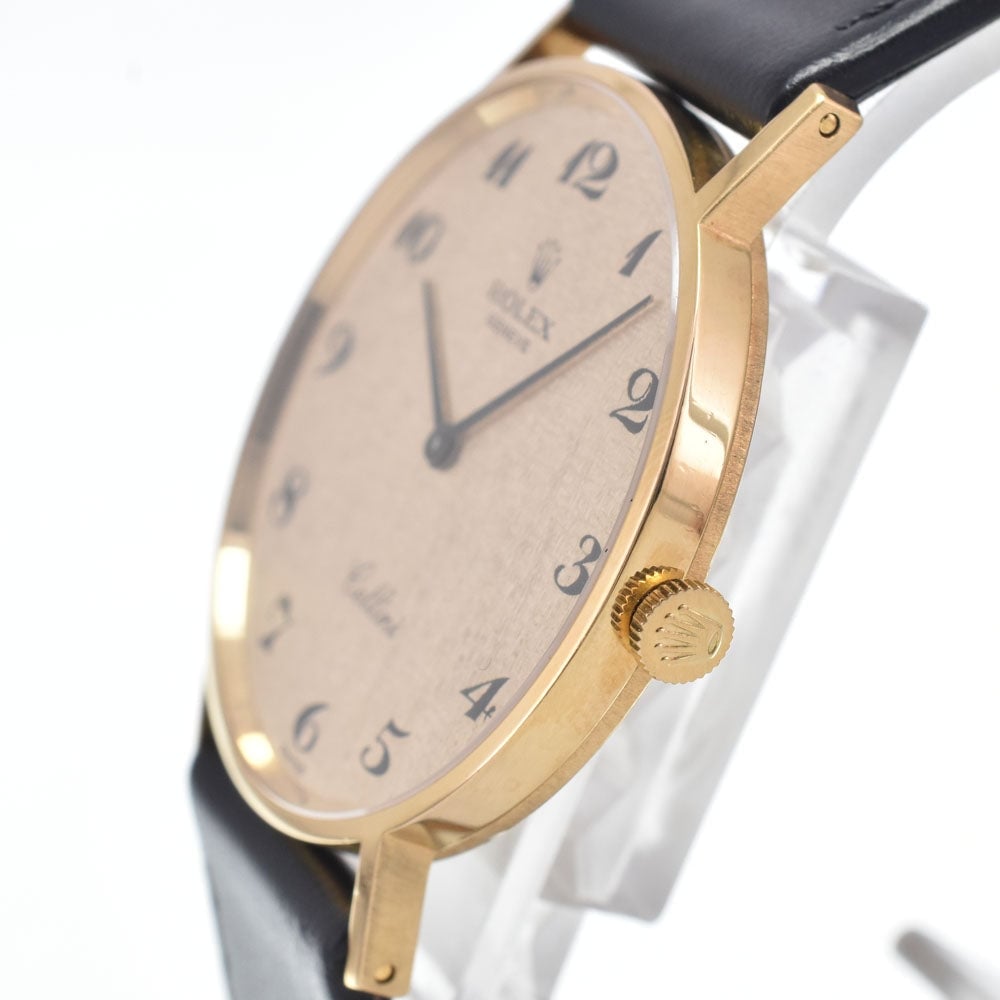 Rolex Cellini Round Quartz Yellow Gold and Alligator 25