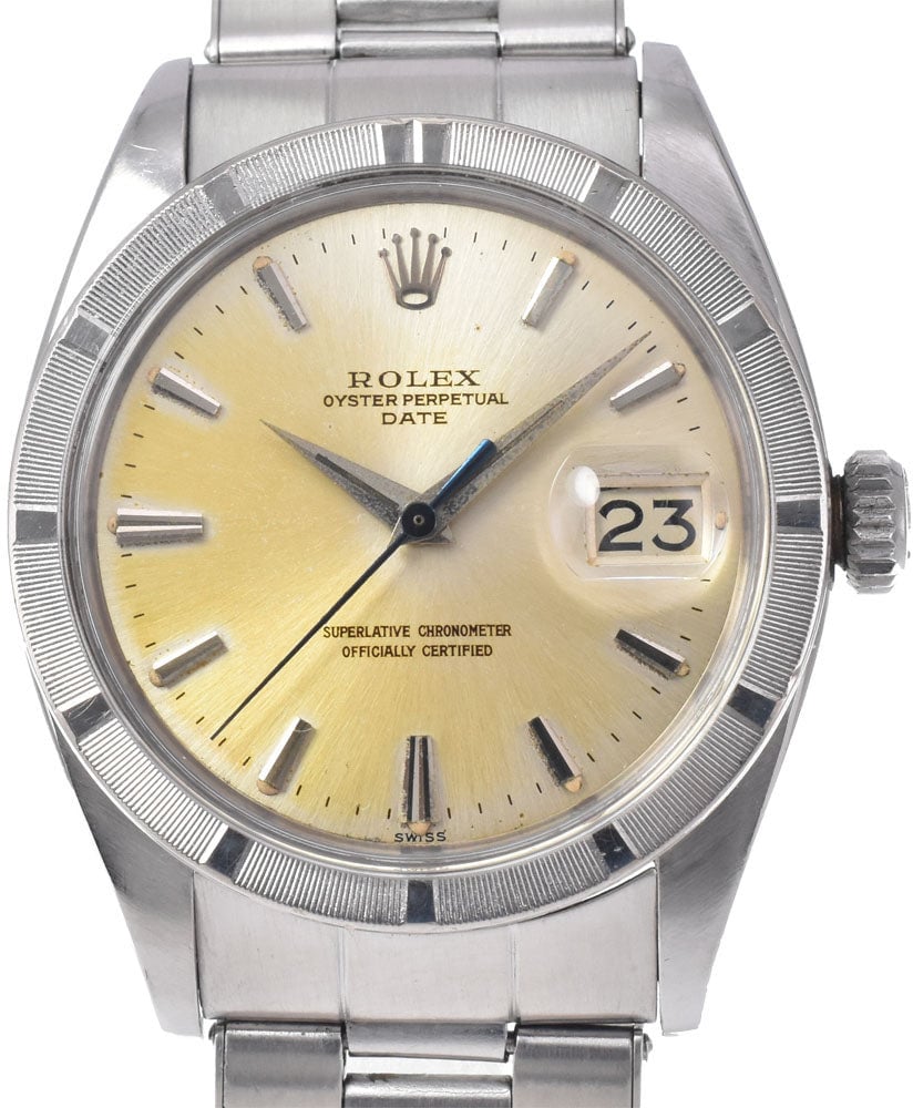 Rolex Oyster Perpetual Date Automatic Stainless Steel and Yellow Gold with Diamond Markers 34
