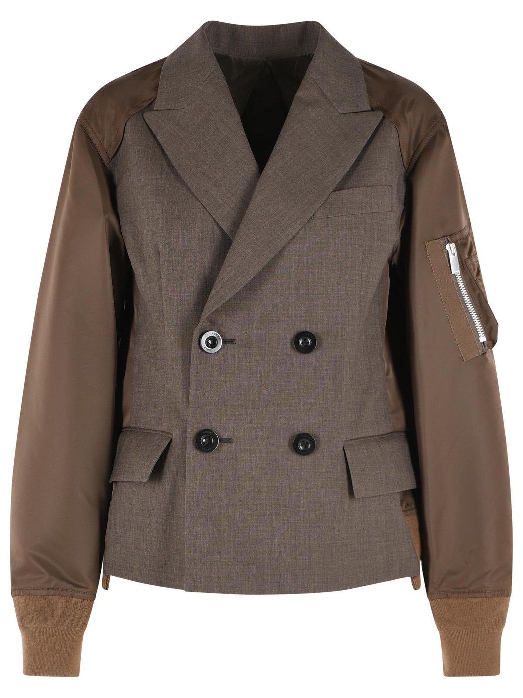 Brown Wool Blend Blazer