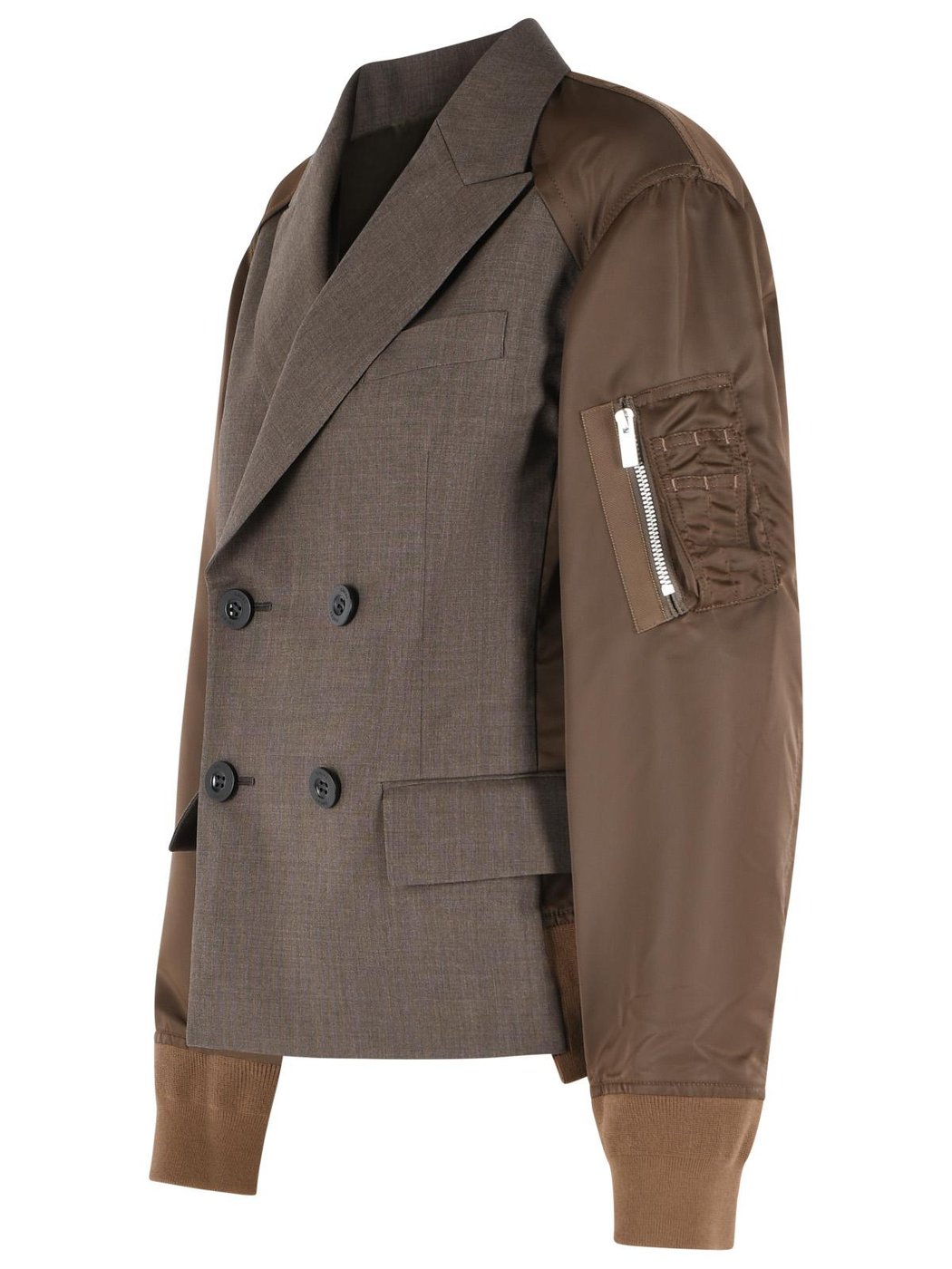 Brown Wool Blend Blazer