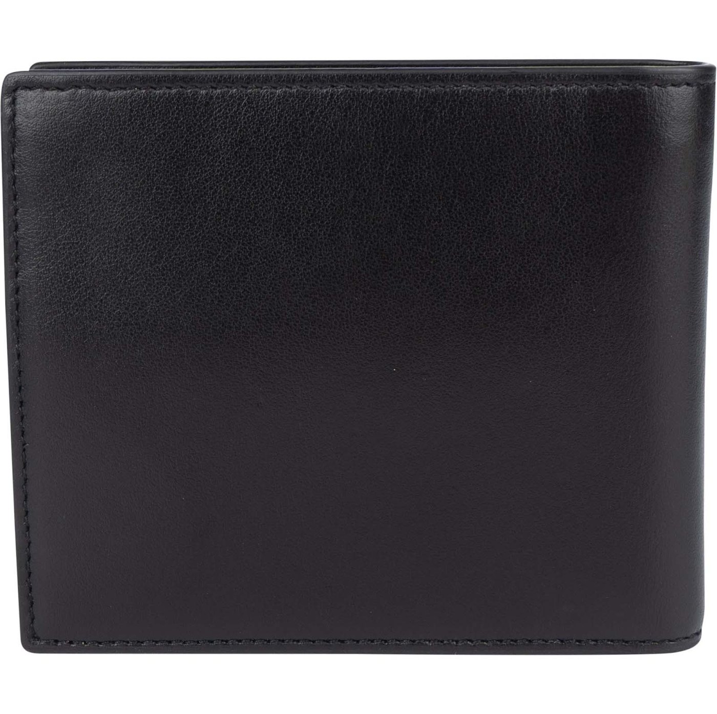 Saint Laurent Leather YSL Shield Patch Bifold Wallet