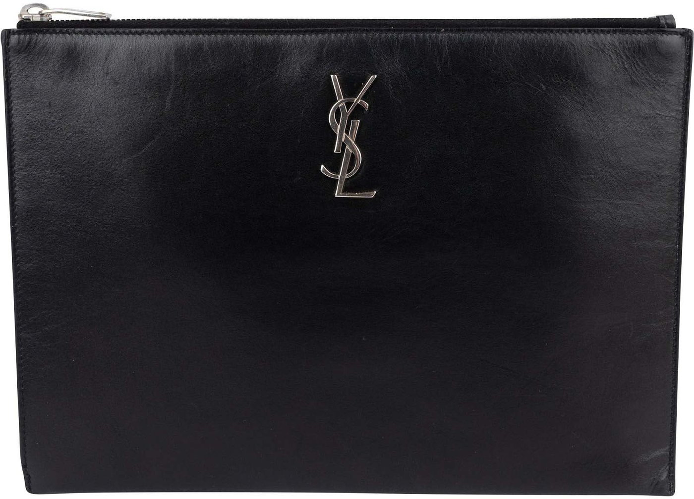 Saint Laurent Black Leather Clutch