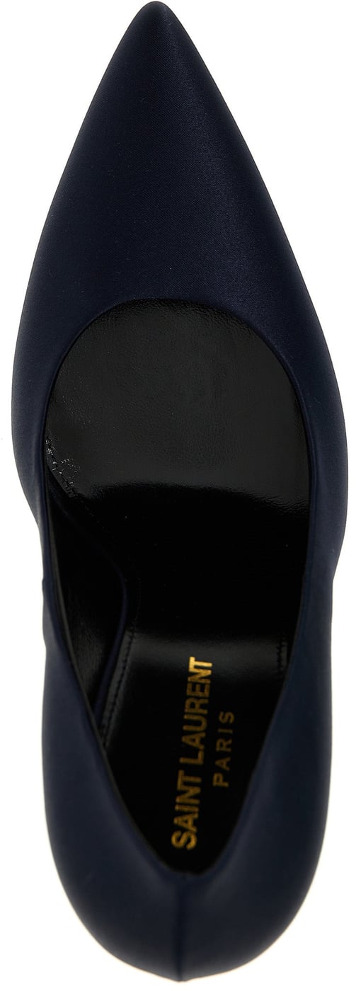 Saint Laurent Blue Polyester High Heel Pumps