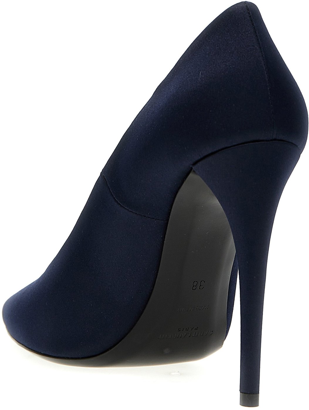 Saint Laurent Blue Polyester High Heel Pumps