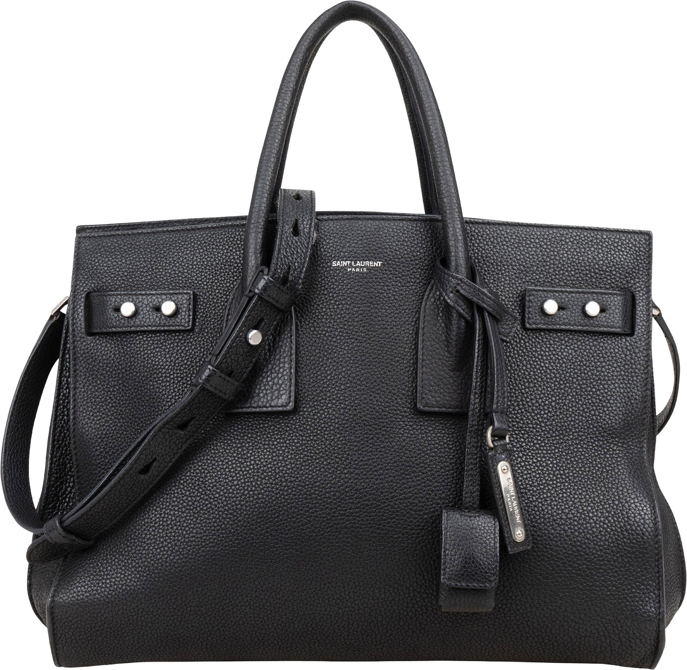 Saint Laurent Grained Leather Sac de Jour Handbag