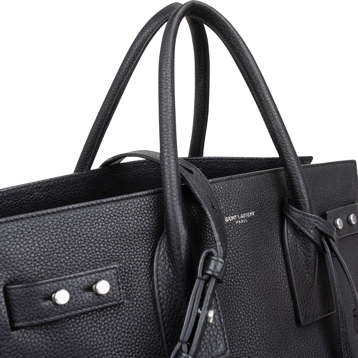 Saint Laurent Grained Leather Sac de Jour Handbag