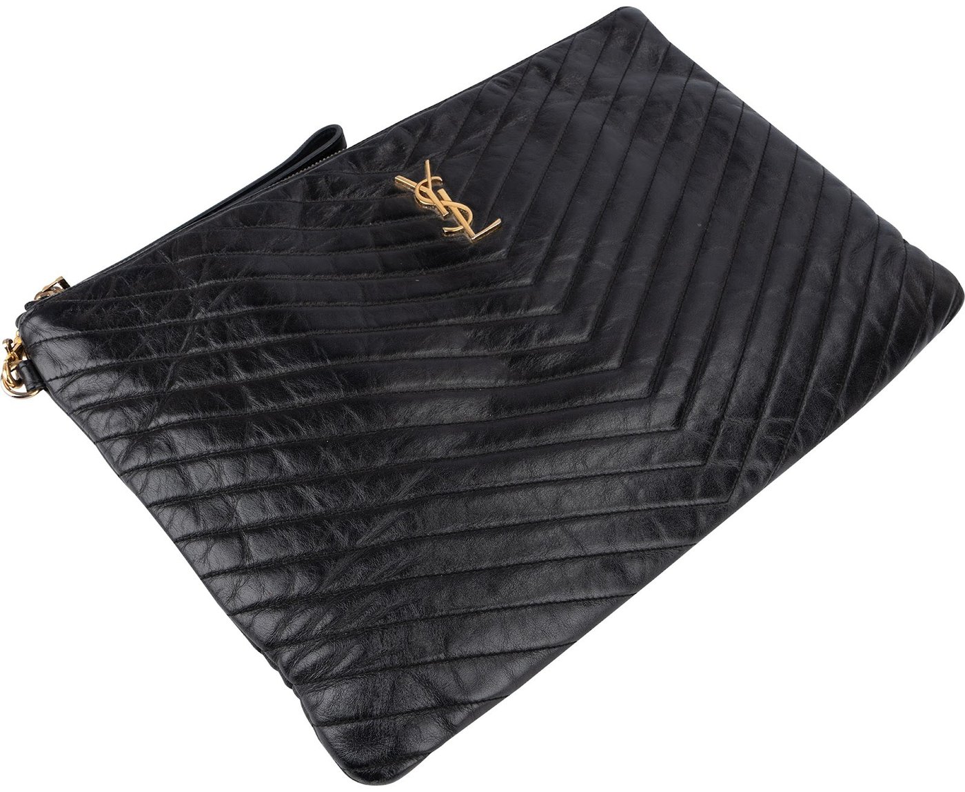 Saint Laurent Quilted Leather Clutch