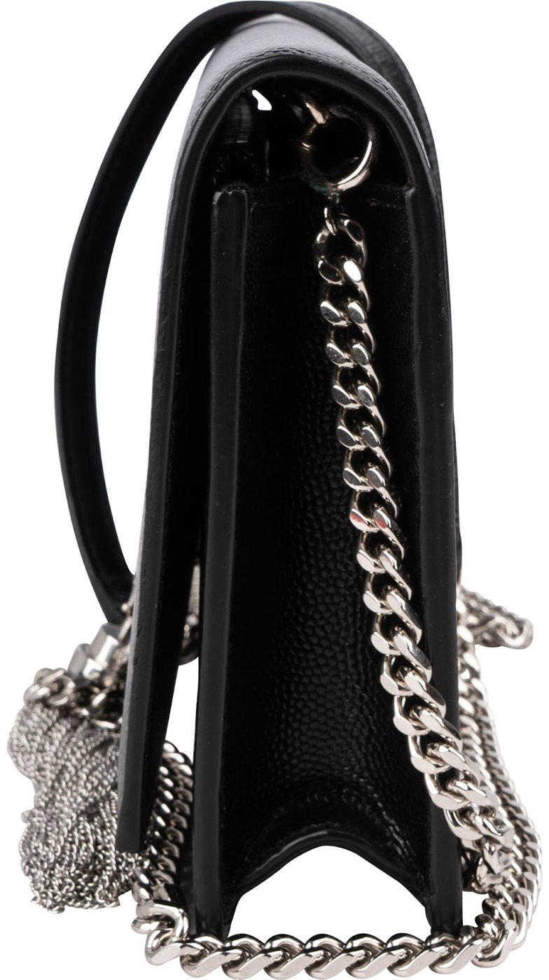 Saint Laurent Grain de Poudre Kate Tassel Wallet On Chain Crossbody Bag